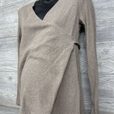Before & After Nursing Ribbed Wrapover Shirt Small
