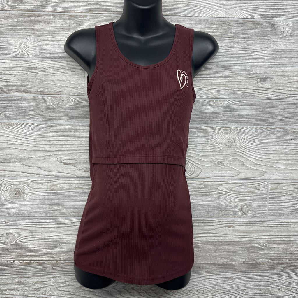 Ribbed Nursing Tank Logo XS