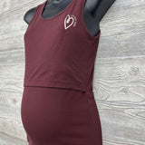 Ribbed Nursing Tank Logo XS