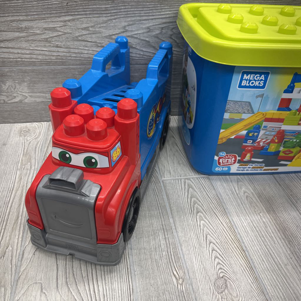Race Car Garage & Semi Truck Set