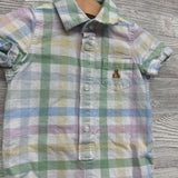 Gingham Linen Romper & Hat 6-12M