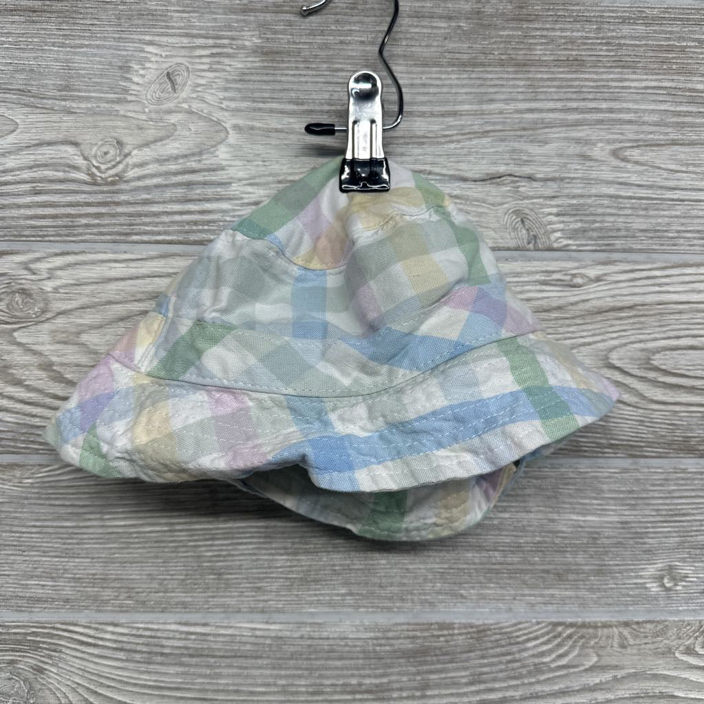 Gingham Linen Romper & Hat 6-12M
