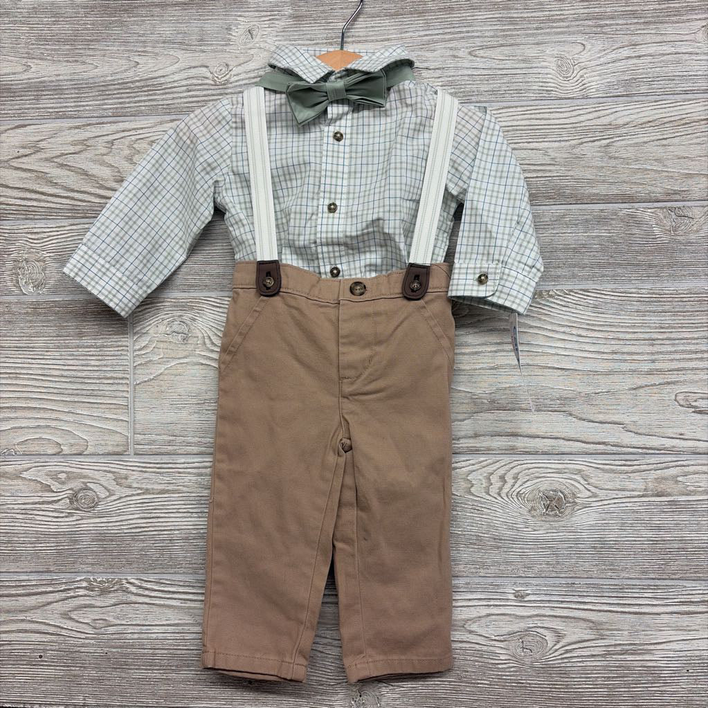 NEW Button Shirt, Tie & Suspender Pants 9M