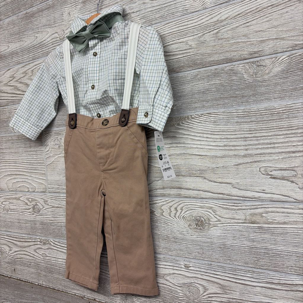 NEW Button Shirt, Tie & Suspender Pants 9M