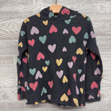 Waffle Knit Hooded Shirt Hearts 5t