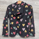 Waffle Knit Hooded Shirt Hearts 5t