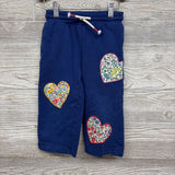 Jogger Sweatpants Floral Heart Patches 2-3y