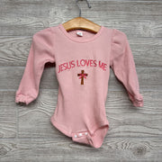 Ribbed Bodysuit Jesus Loves Me 12M
