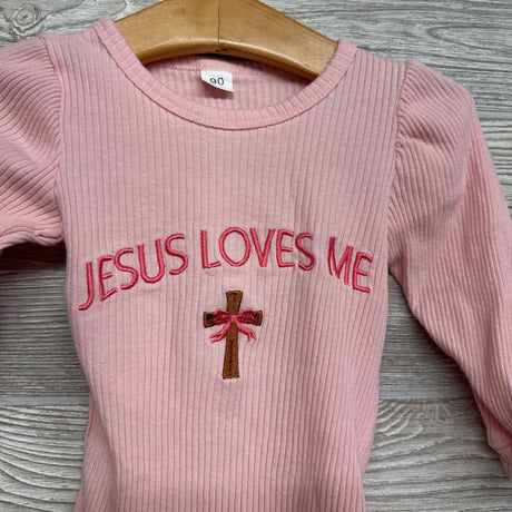 Ribbed Bodysuit Jesus Loves Me 12M