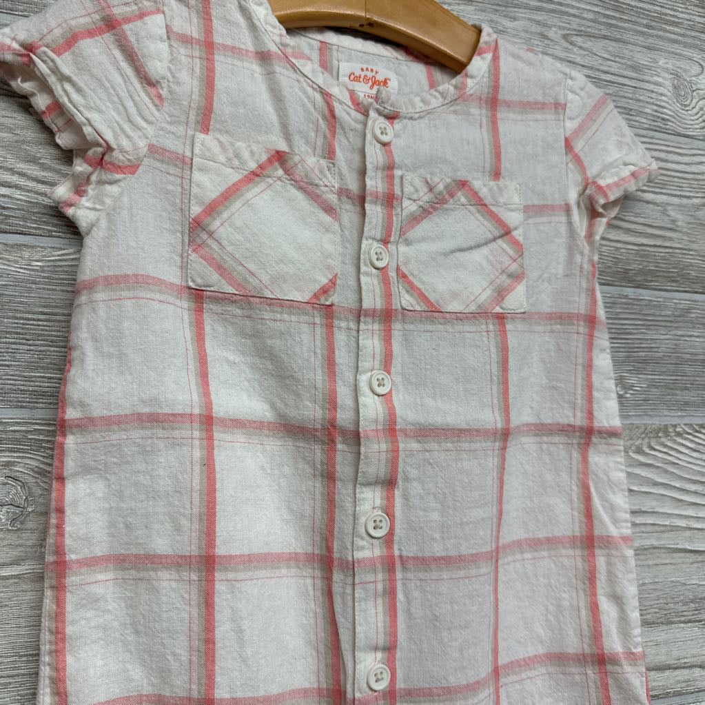 Plaid Romper 12M