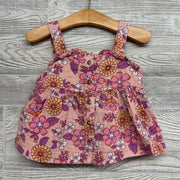 Gauze Tank Top Flowers 2t