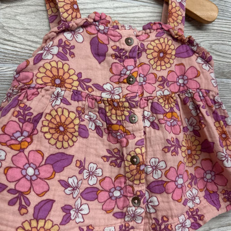 Gauze Tank Top Flowers 2t