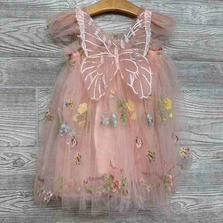 Tulle Sleeveless Dress Embroidered Flowers 4