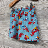 Drawstring Swim Trunks Crabs Lobsters Hotdogs Pizza 4T