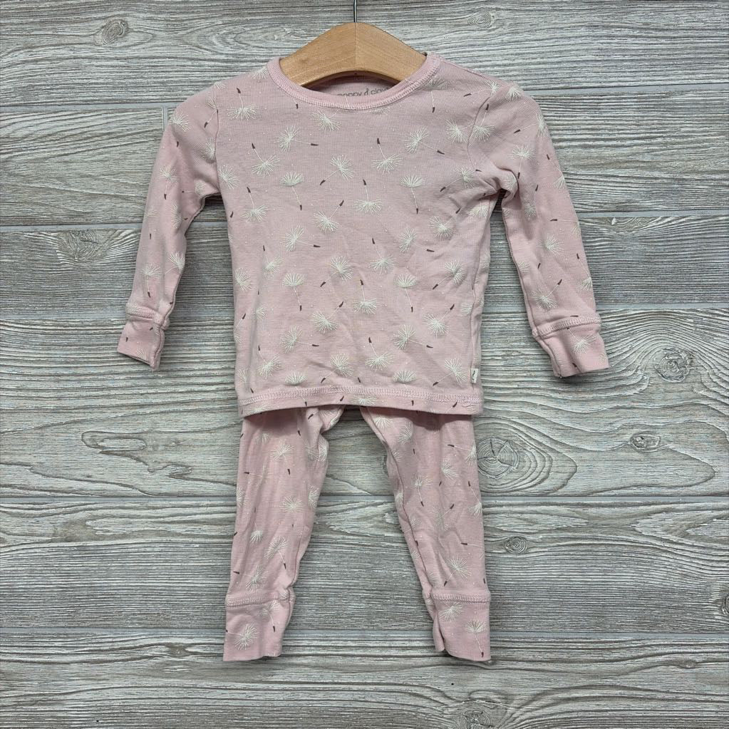 2 Pc LS Organic PJs Dandelions 18M