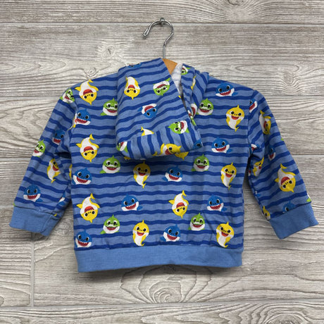 Full Zip Hoodie Stripes Baby Shark 12M
