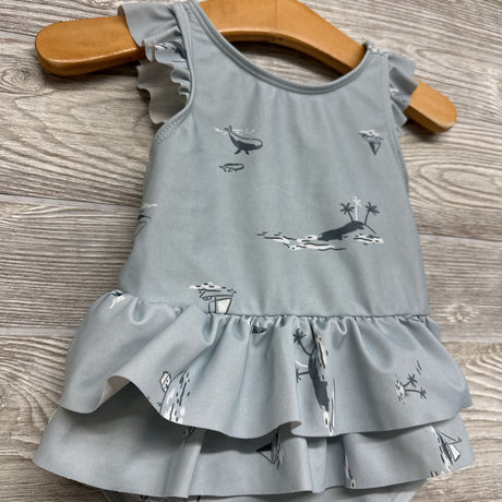 Skirted Swimsuit Palm Trees 12M