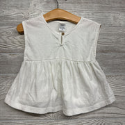 Sleeveless Textured Peplum Shirt 12M