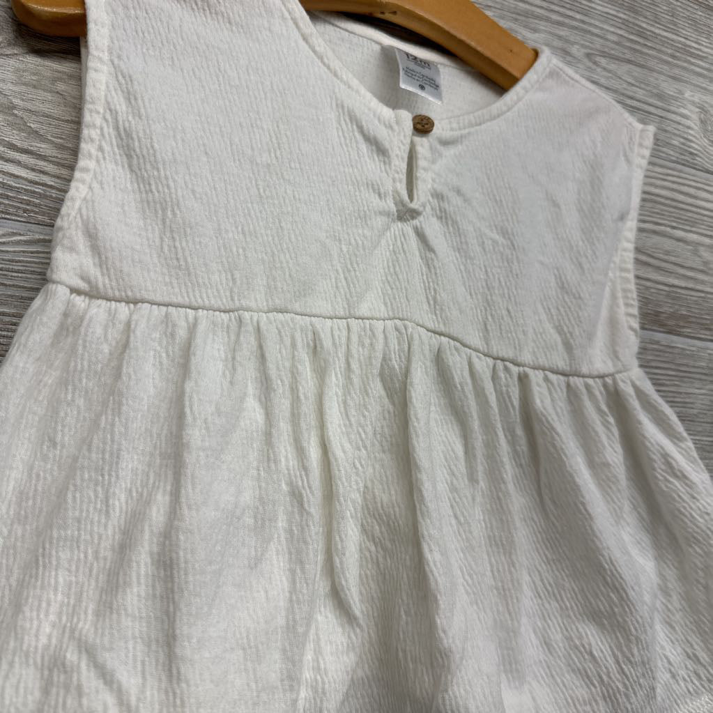 Sleeveless Textured Peplum Shirt 12M