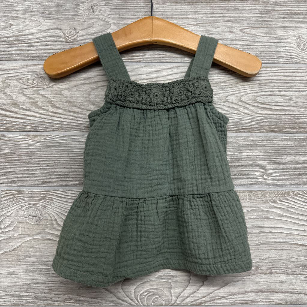 Tank Gauze Peplum Shirt Macrame Lace 12M