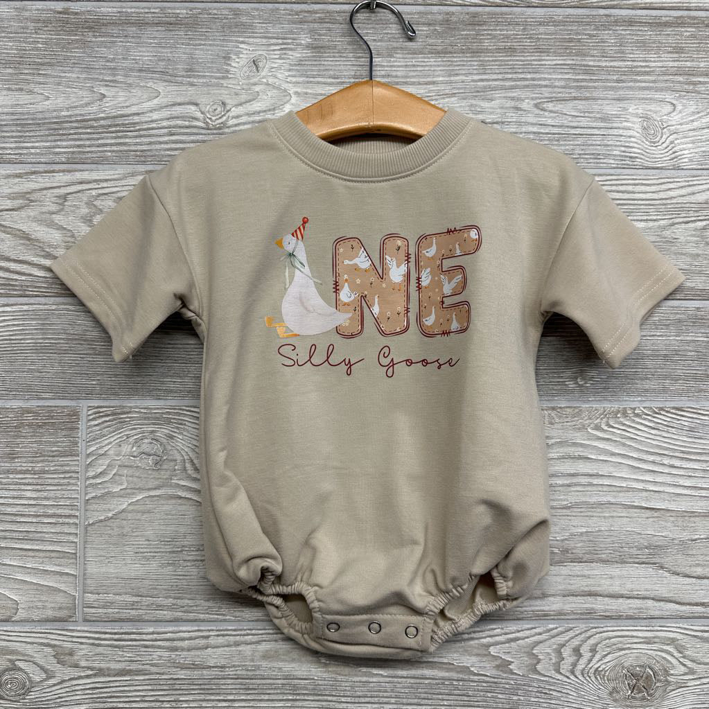 Crewneck Romper One Silly Goose 6-12M