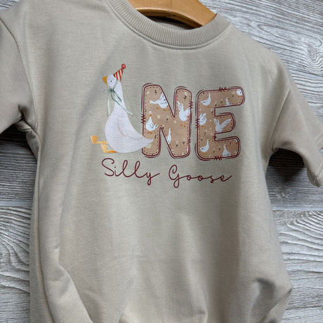 Crewneck Romper One Silly Goose 6-12M