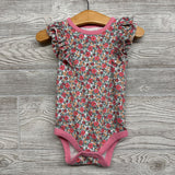 Flutter Sleeve Bodysuit Flowers 12M
