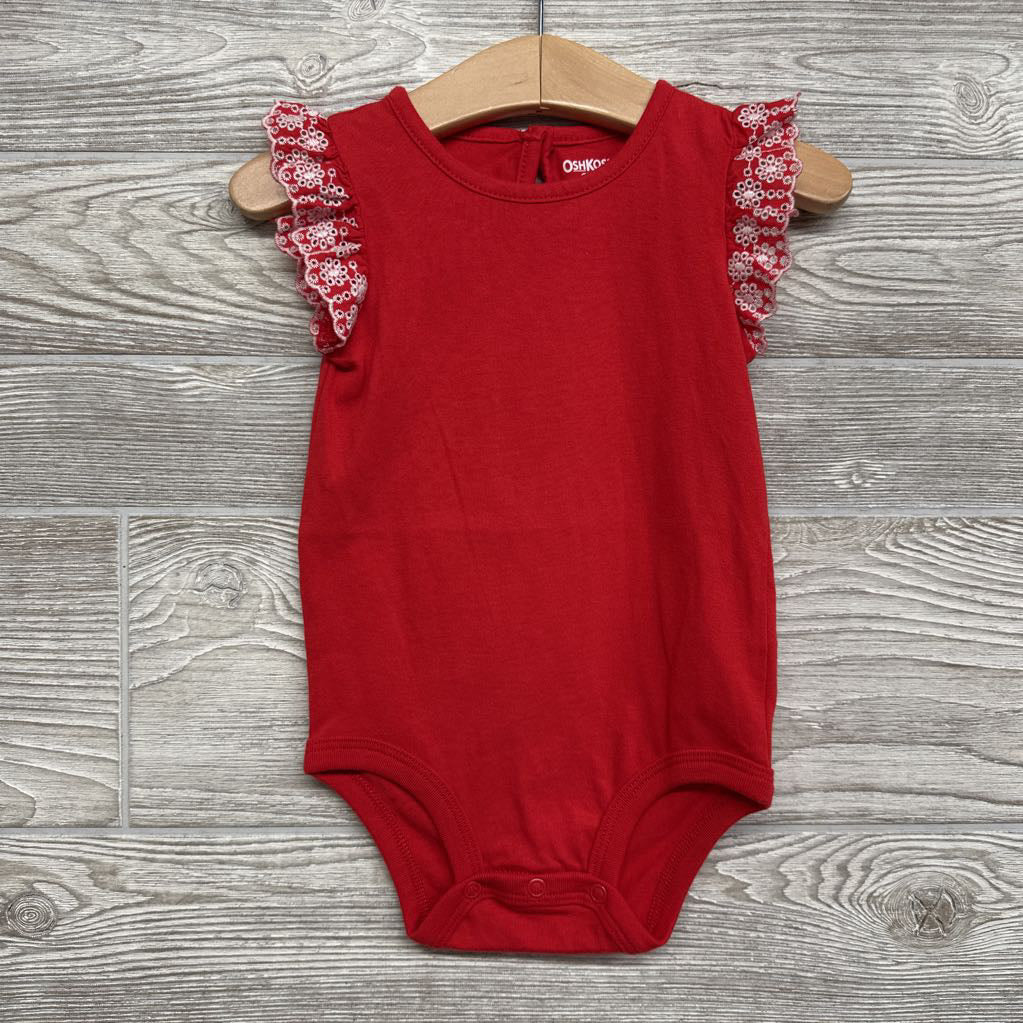 Eyelet Flutter Sleeve Bodysuit 12M