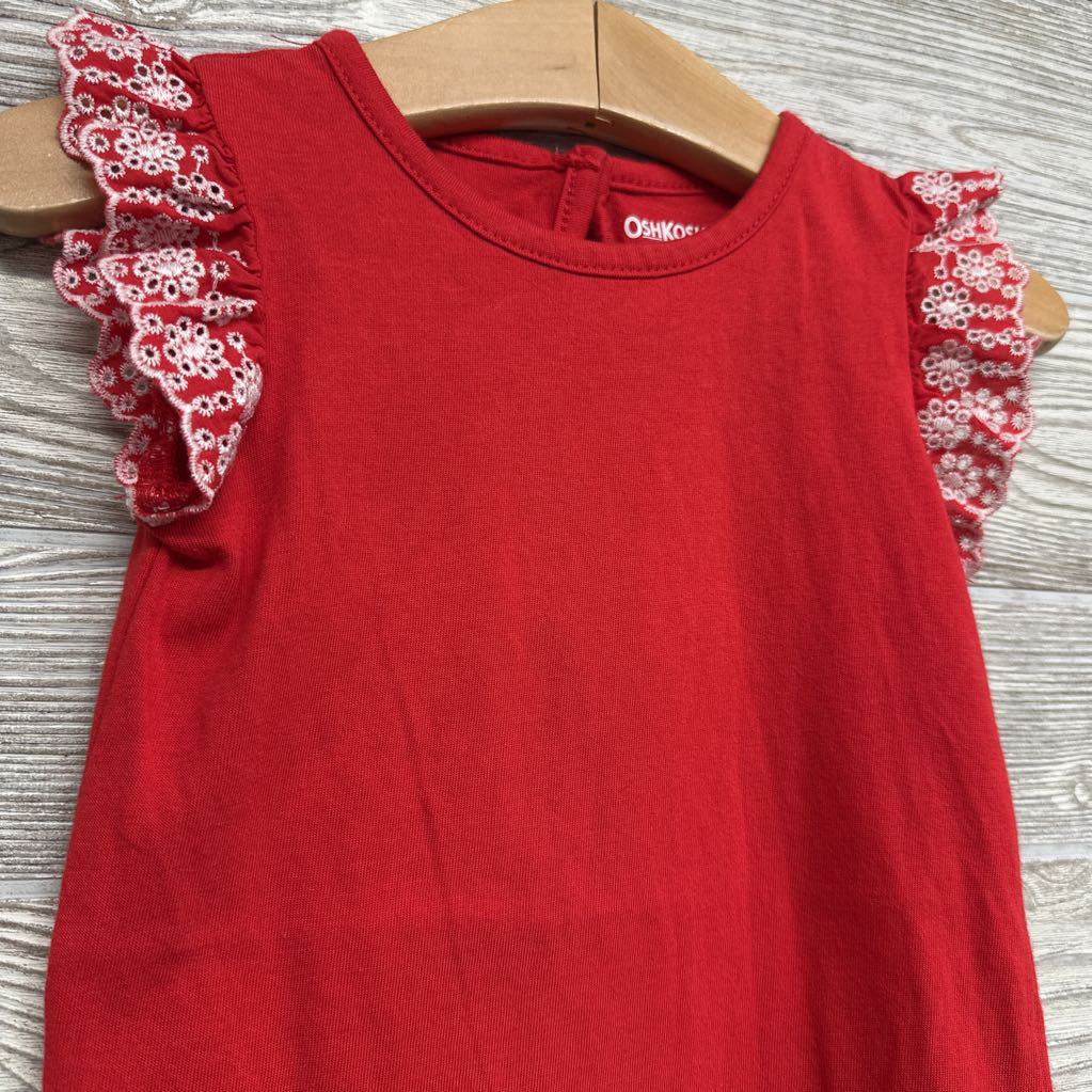 Eyelet Flutter Sleeve Bodysuit 12M
