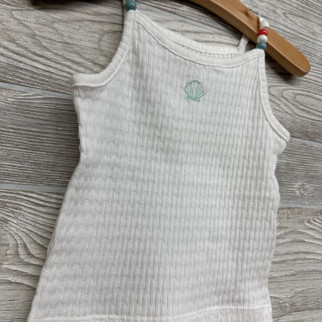 Pointelle Tank Top Sea Shell 12M