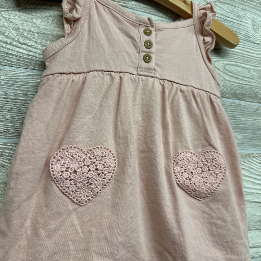 Flutter Strap Sunsuit Macrame Hearts 12M