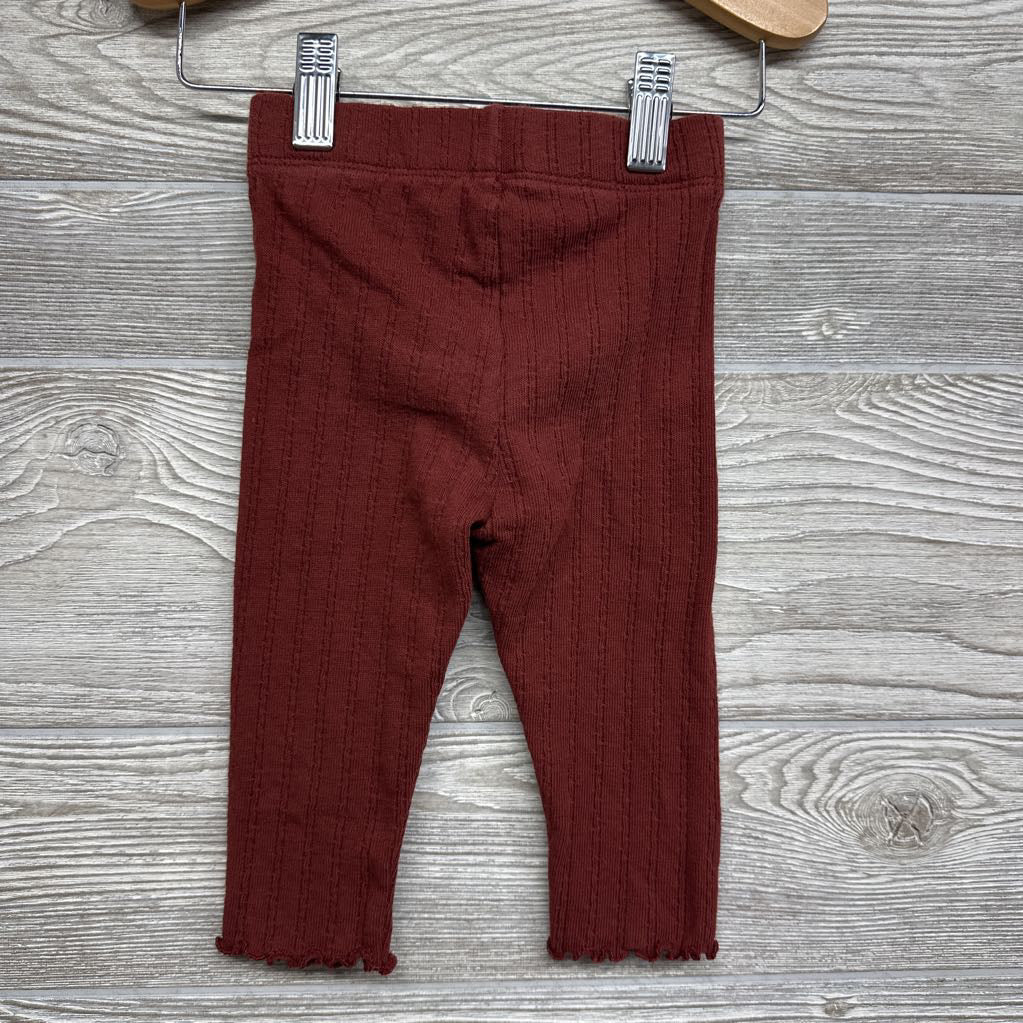 Pointelle Leggings Lettuce Trim 12M