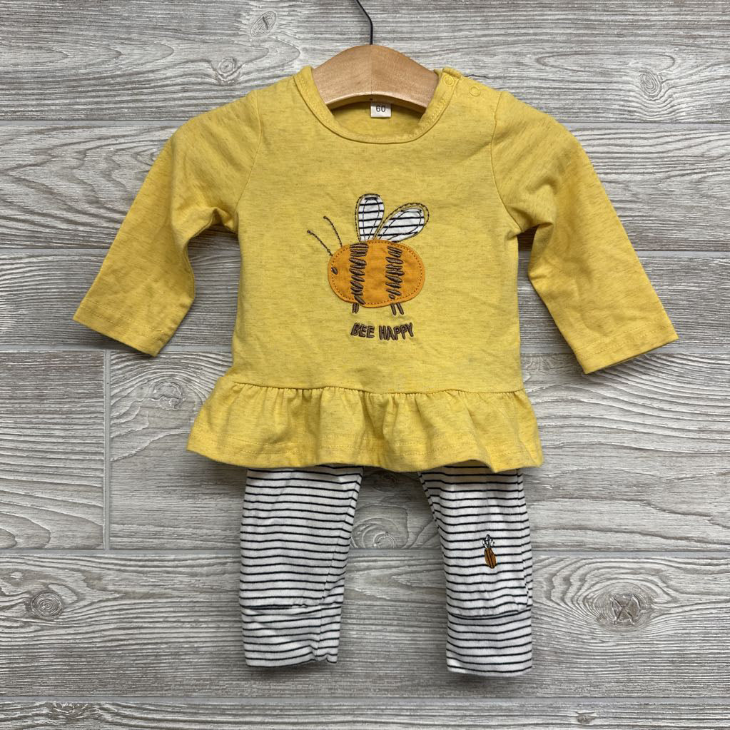 LS Shirt & Harem Pants Stripes Bee Happy 3M