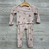 Purely Soft LS Bodysuit & Harem Pants Deer Flowers 12M