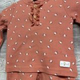 LS Waffle Knit Shirt & Joggers Flowers 12M