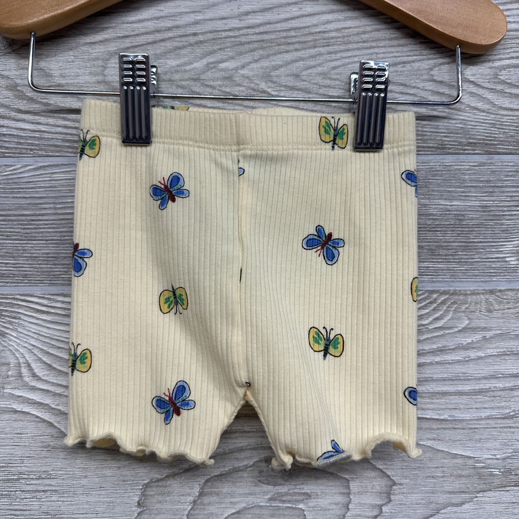 Ribbed Bike Shorts Butterflies 6-12M