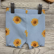 Ribbed Bike Shorts Flowers 6-12M
