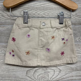 Skirt Embroidered Flowers 12M