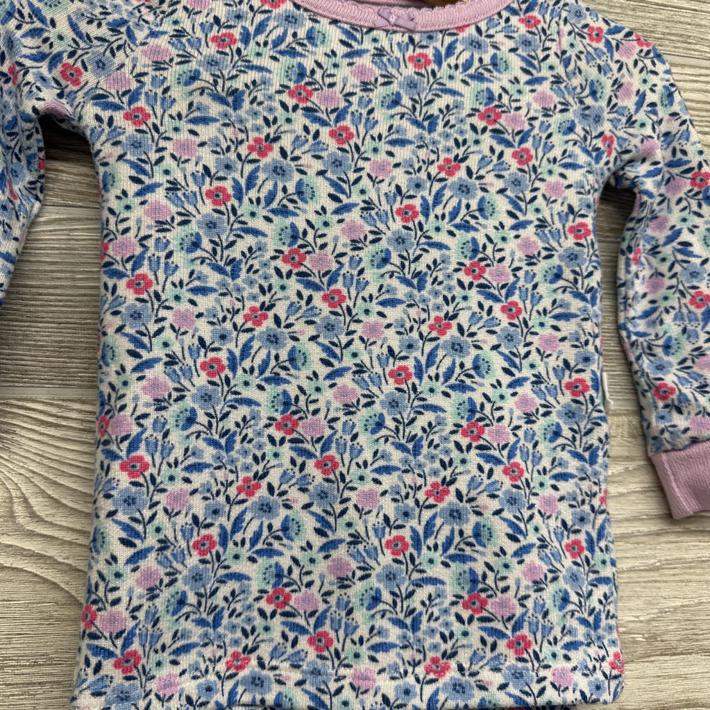 2 Pc LS Cozy PJs Flowers 12M