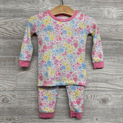 2 Pc LS Cozy PJs Flowers 18M