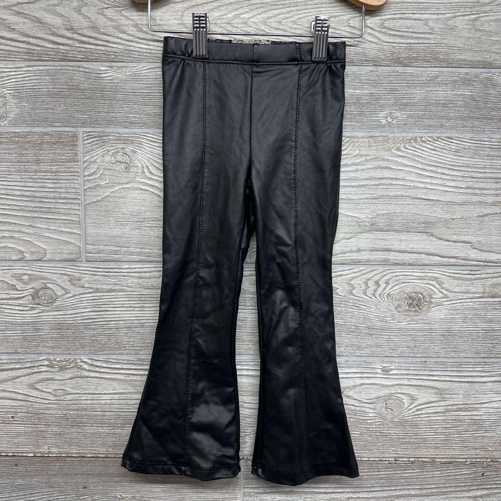 Faux Leather Flare Pants 2T