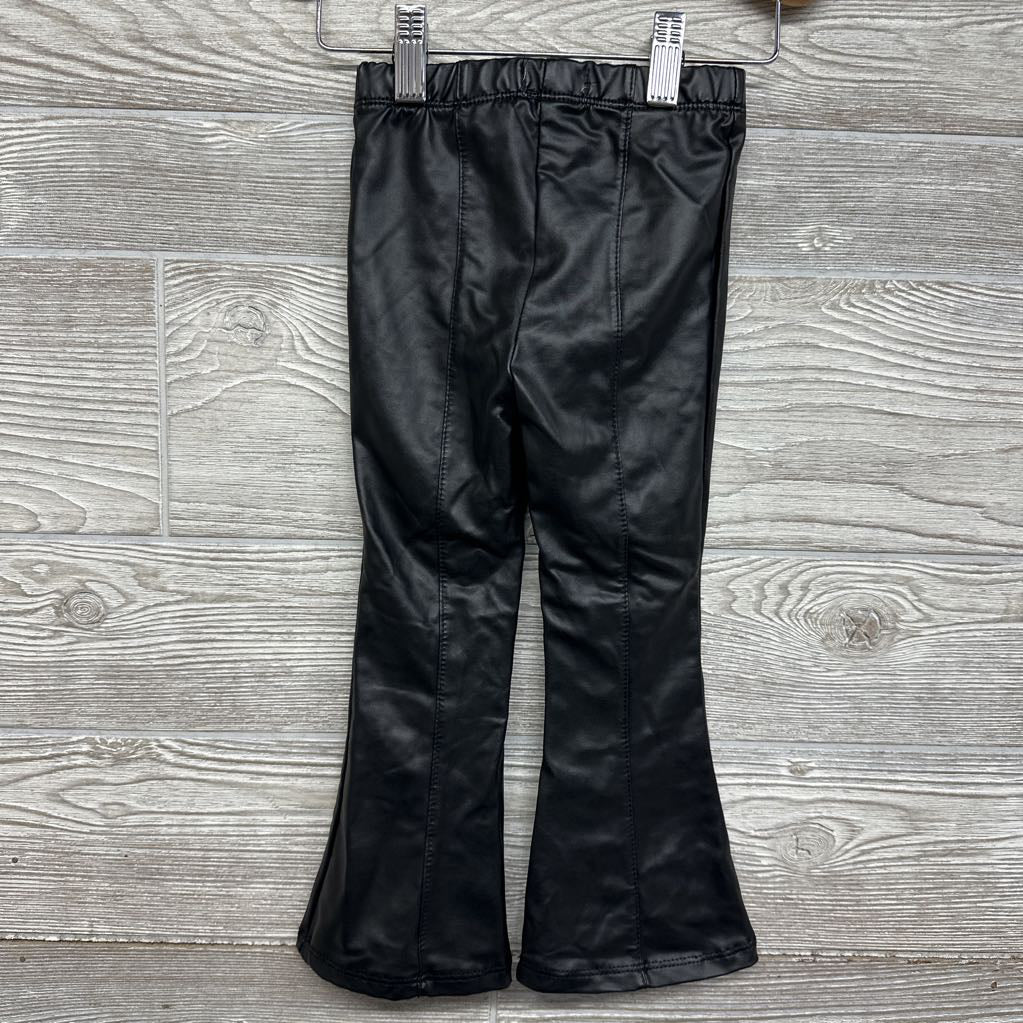 Faux Leather Flare Pants 2T