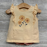 Flutter Sleeve Tank Top & Shorts Flowers 12M