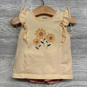Flutter Sleeve Tank Top & Shorts Flowers 12M