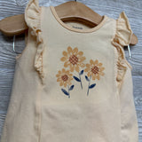 Flutter Sleeve Tank Top & Shorts Flowers 12M