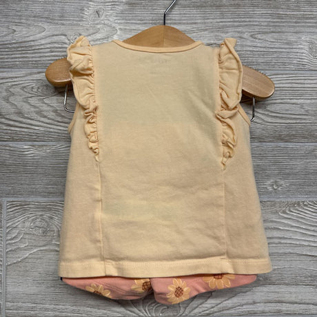 Flutter Sleeve Tank Top & Shorts Flowers 12M
