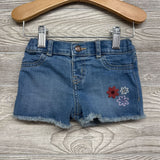 Denim Shorts Flowers 12M