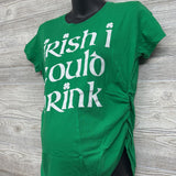 Ruched Shirt Irish I Cold Drink Large