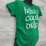 Ruched Shirt Irish I Cold Drink Large