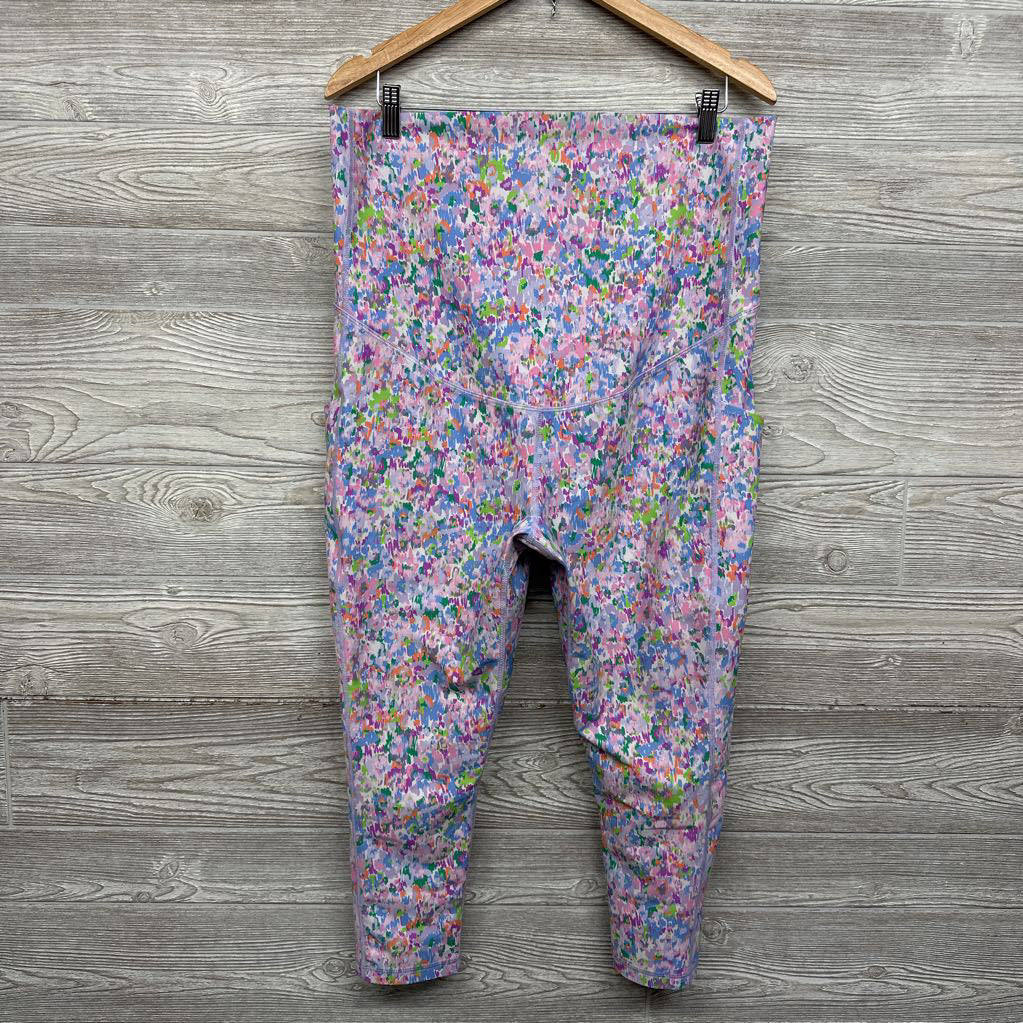 High Rise Capri Leggings Printed XL